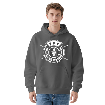 YNY NATION Retro Emblem Graphic Men Hoodie, Soft Daily Comfort