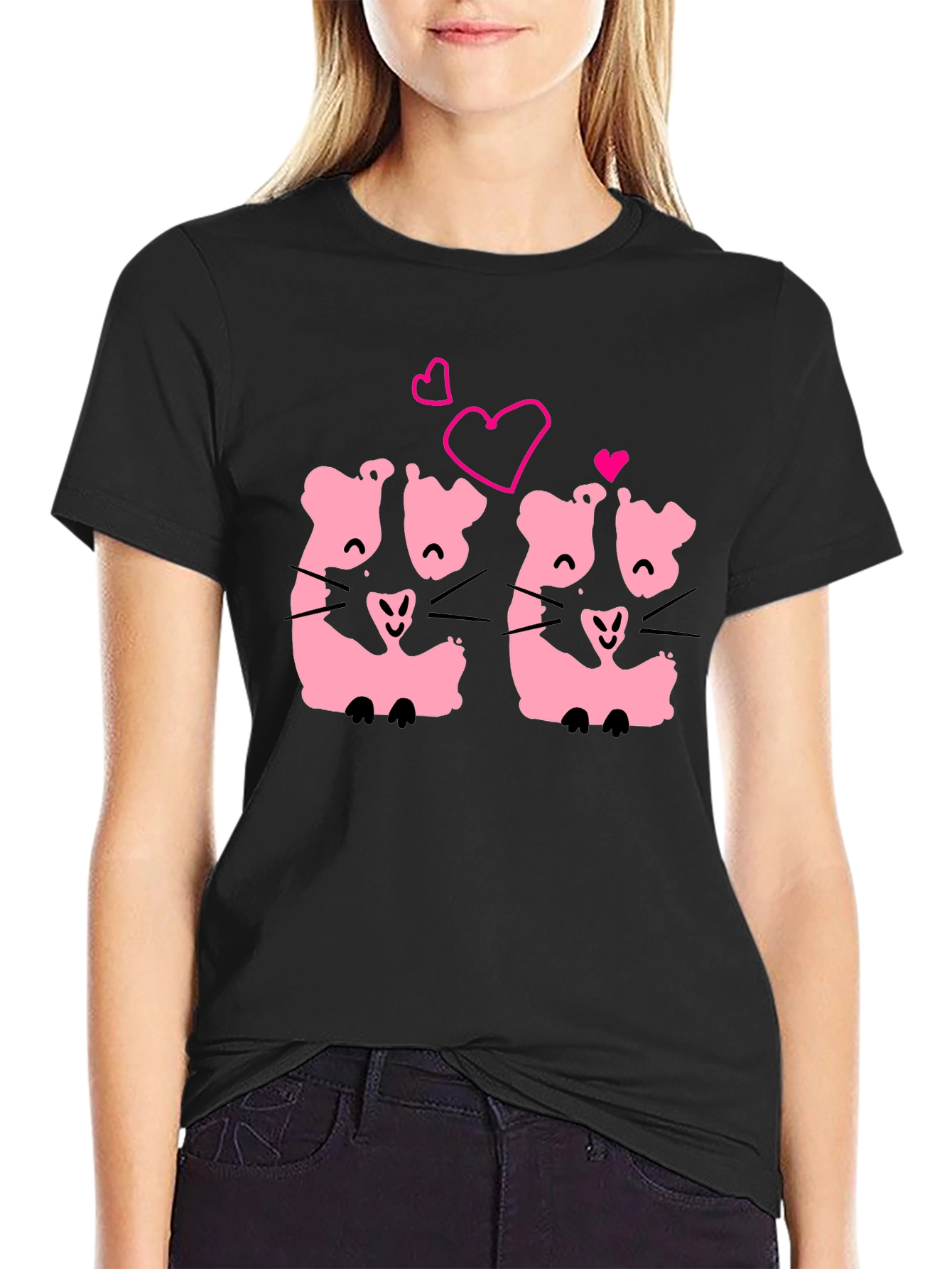 Cute Kawaii Hamsters Love T-Shirt