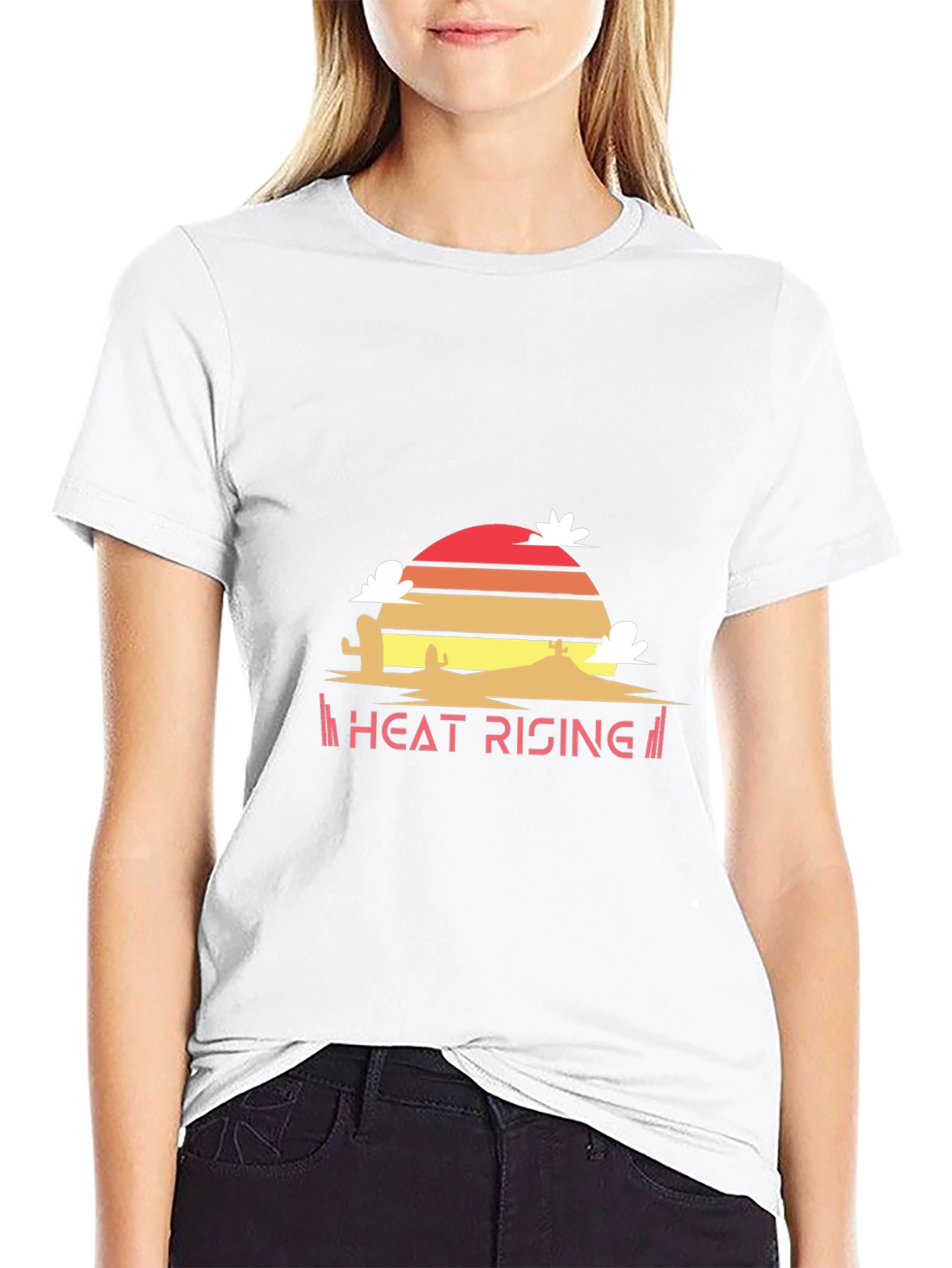 Heat Rising Graphic Tee - Desert Sunset Black T-Shirt