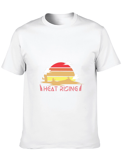 Heat Rising Graphic Tee - Desert Sunset Black T-Shirt
