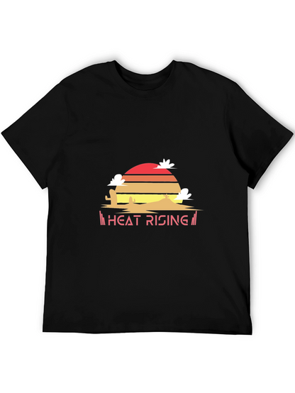 Heat Rising Graphic Tee - Desert Sunset Black T-Shirt