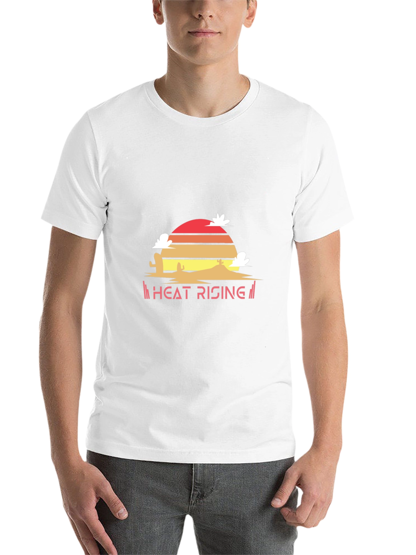 Heat Rising Graphic Tee - Desert Sunset Black T-Shirt