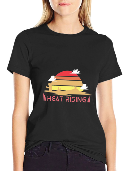 Heat Rising Graphic Tee - Desert Sunset Black T-Shirt