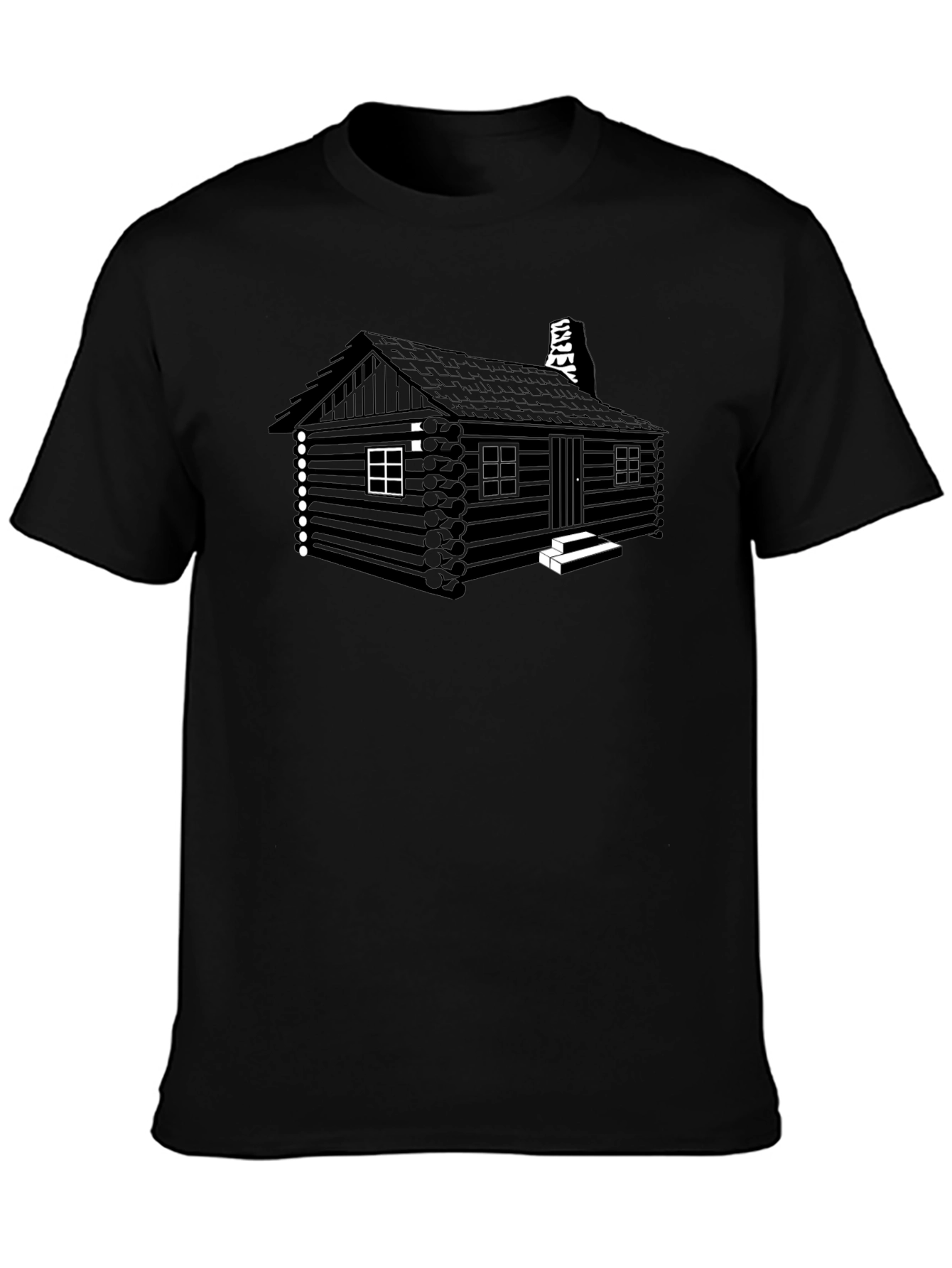 Cabin T-Shirt: Rustic Log Cabin Design
