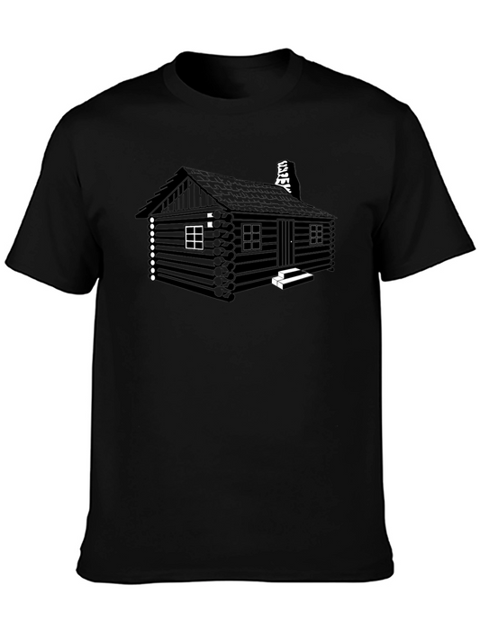 Cabin T-Shirt: Rustic Log Cabin Design