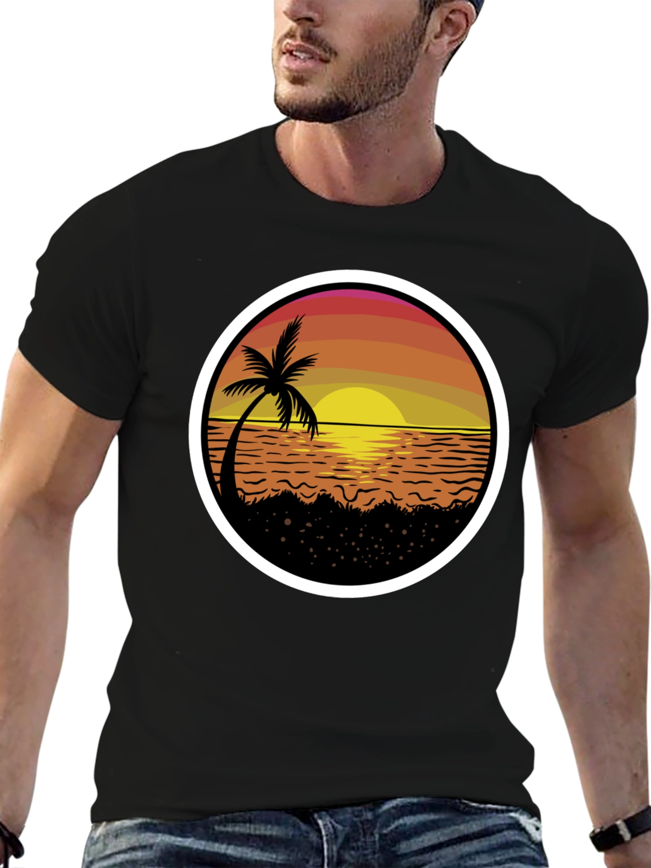 Sunset Palm Tree T-Shirt