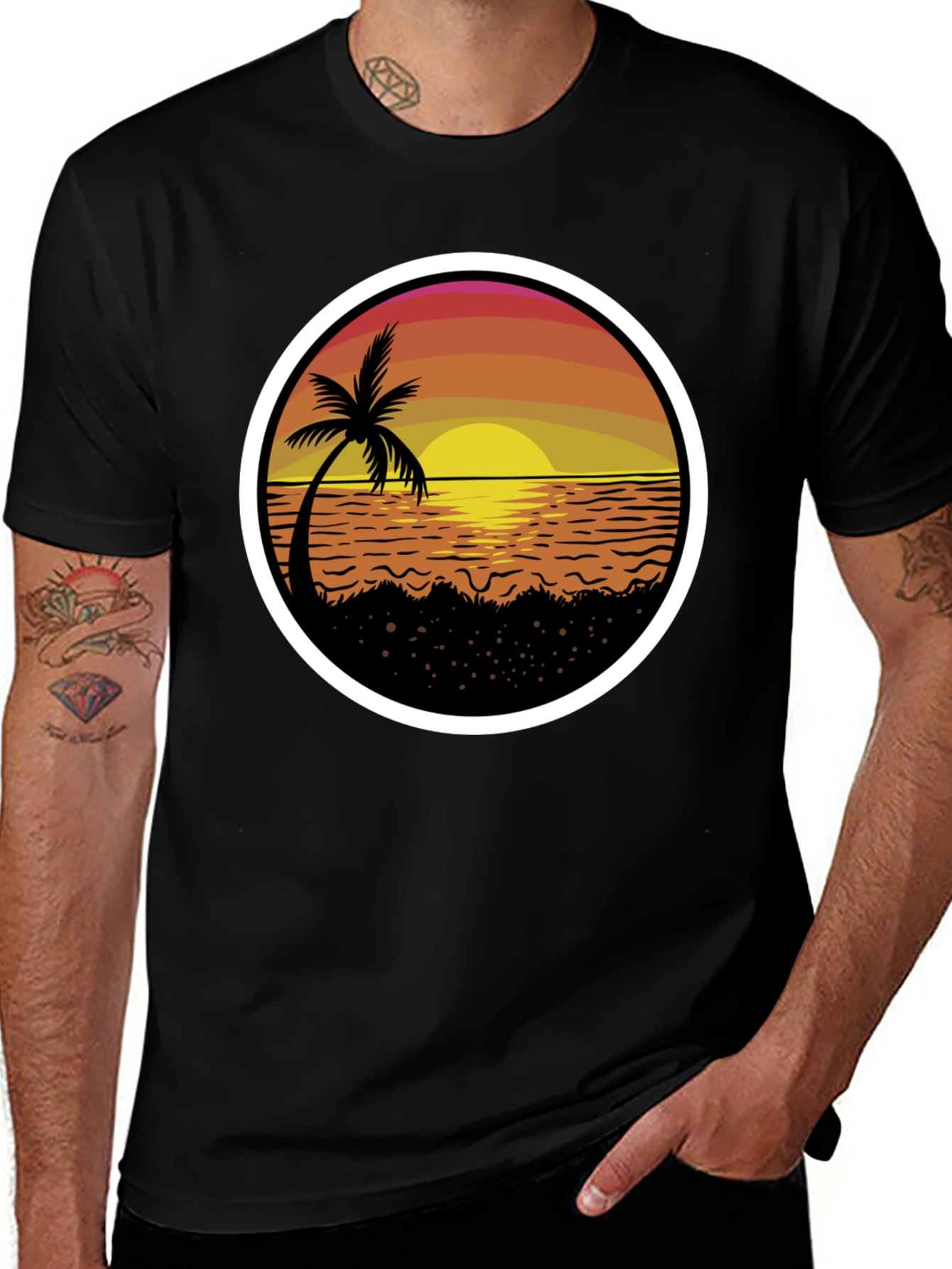Sunset Palm Tree T-Shirt