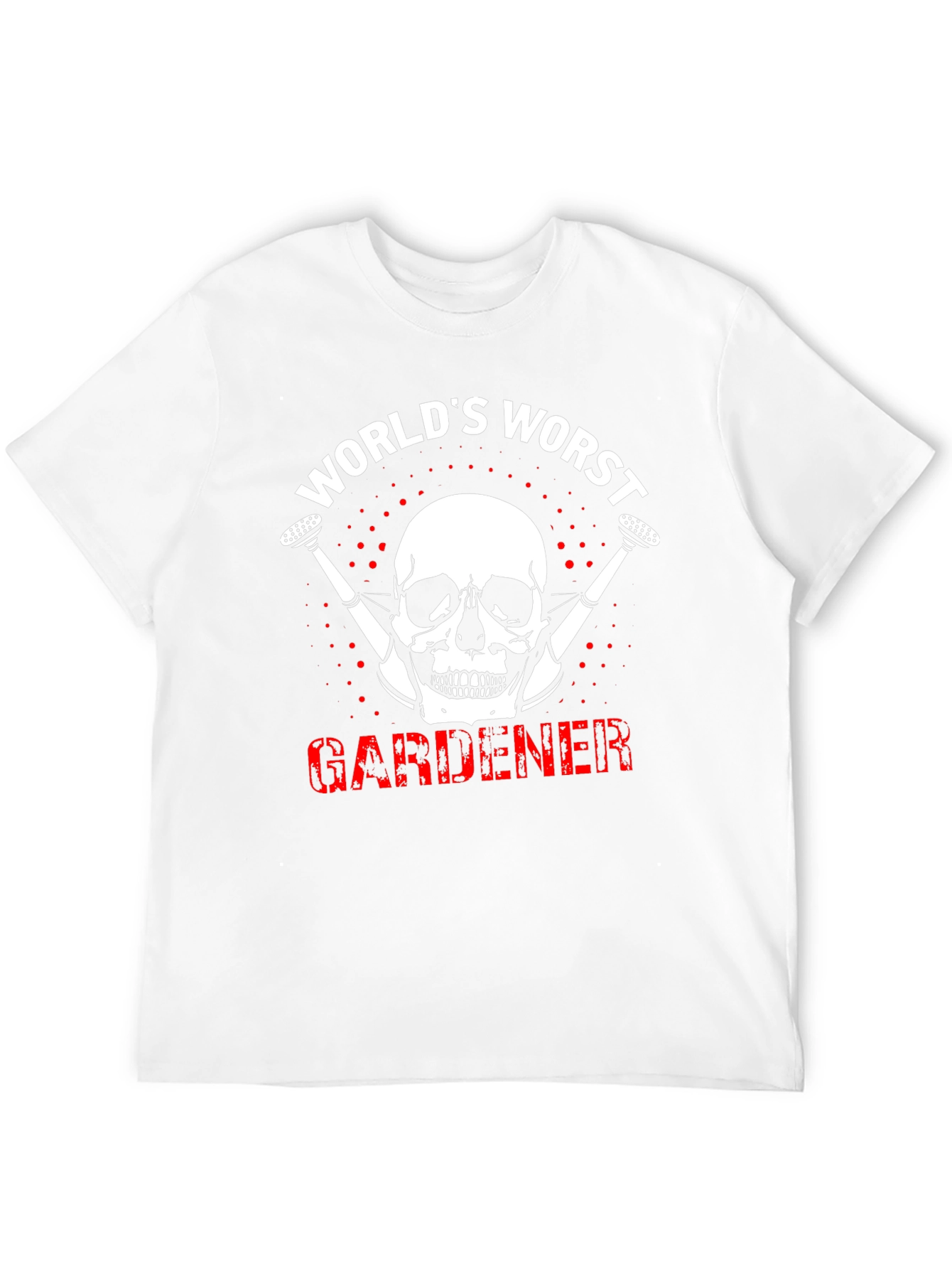 Worlds Worst Gardener Skull T-Shirt