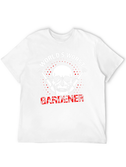 Worlds Worst Gardener Skull T-Shirt