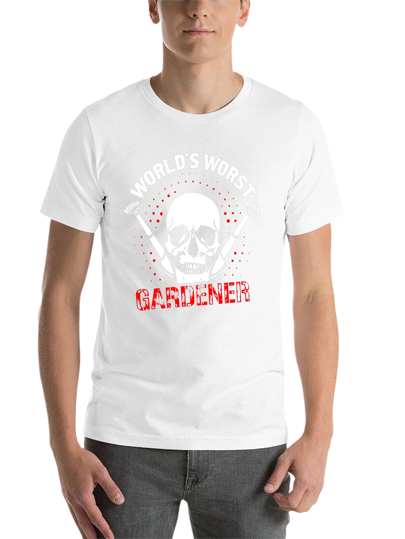 Worlds Worst Gardener Skull T-Shirt