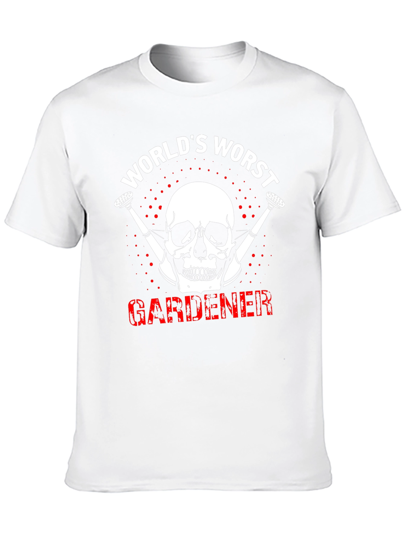 Worlds Worst Gardener Skull T-Shirt