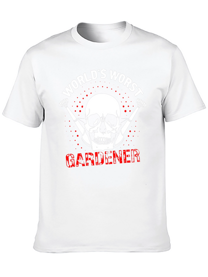 Worlds Worst Gardener Skull T-Shirt