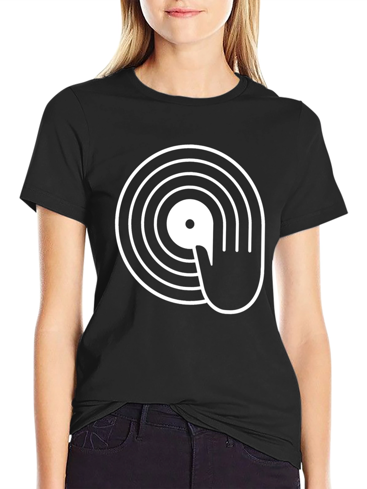 DJ Turntable Graphic T-Shirt - Black