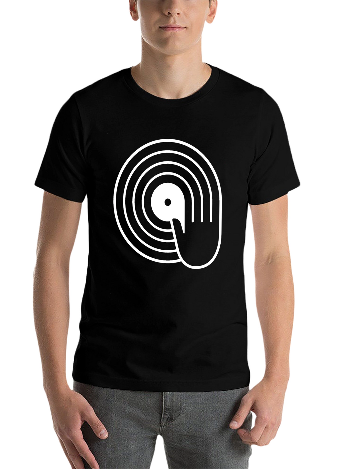DJ Turntable Graphic T-Shirt - Black