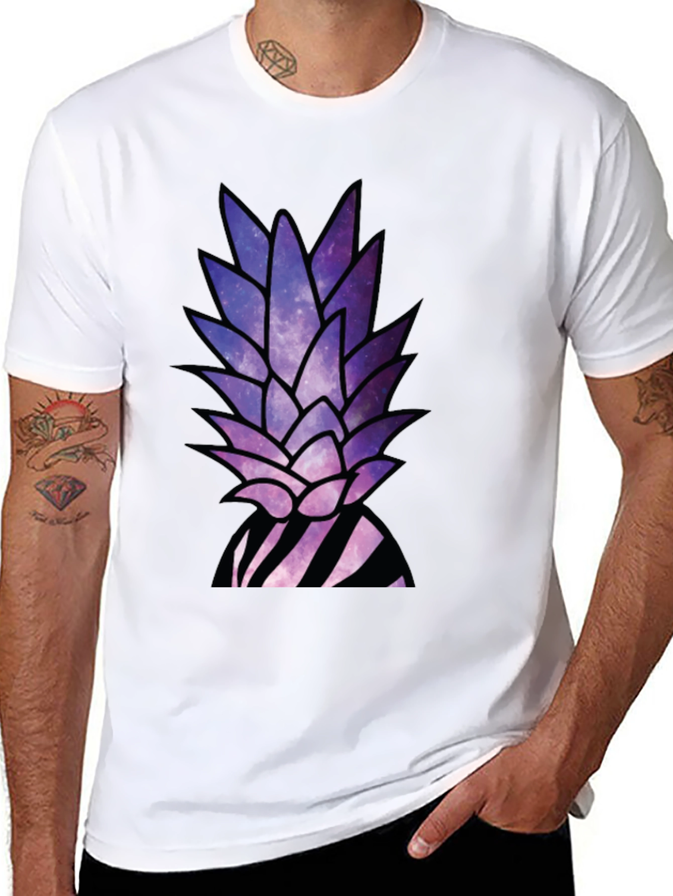 Galaxy Pineapple T-Shirt - Unique Graphic Tee