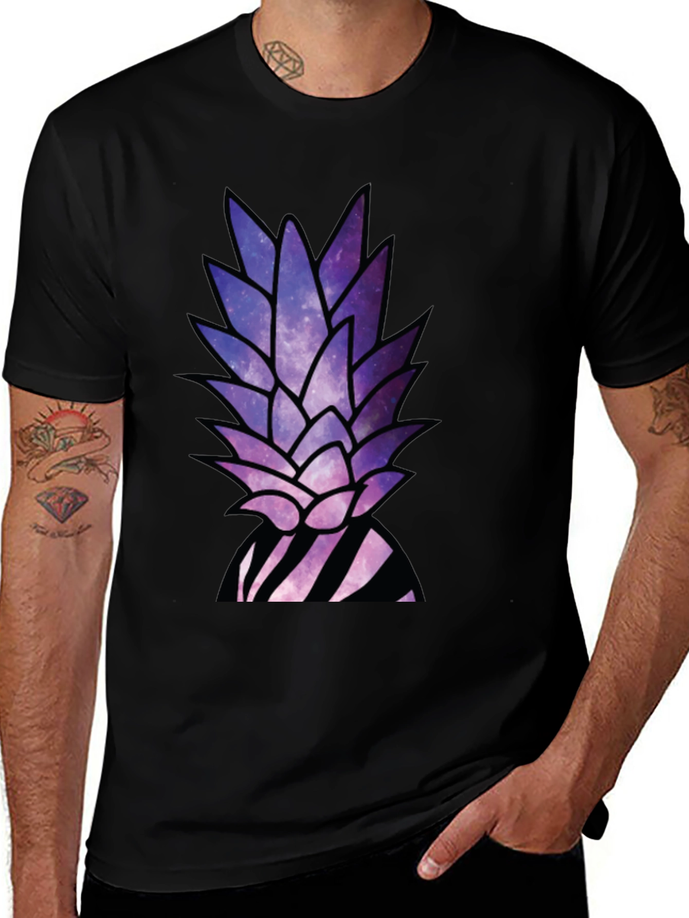 Galaxy Pineapple T-Shirt - Unique Graphic Tee