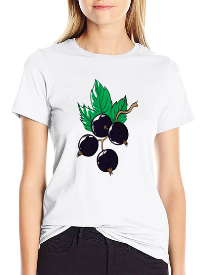 Black Graphic Tee - Currant Cartoon Design