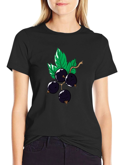 Black Graphic Tee - Currant Cartoon Design