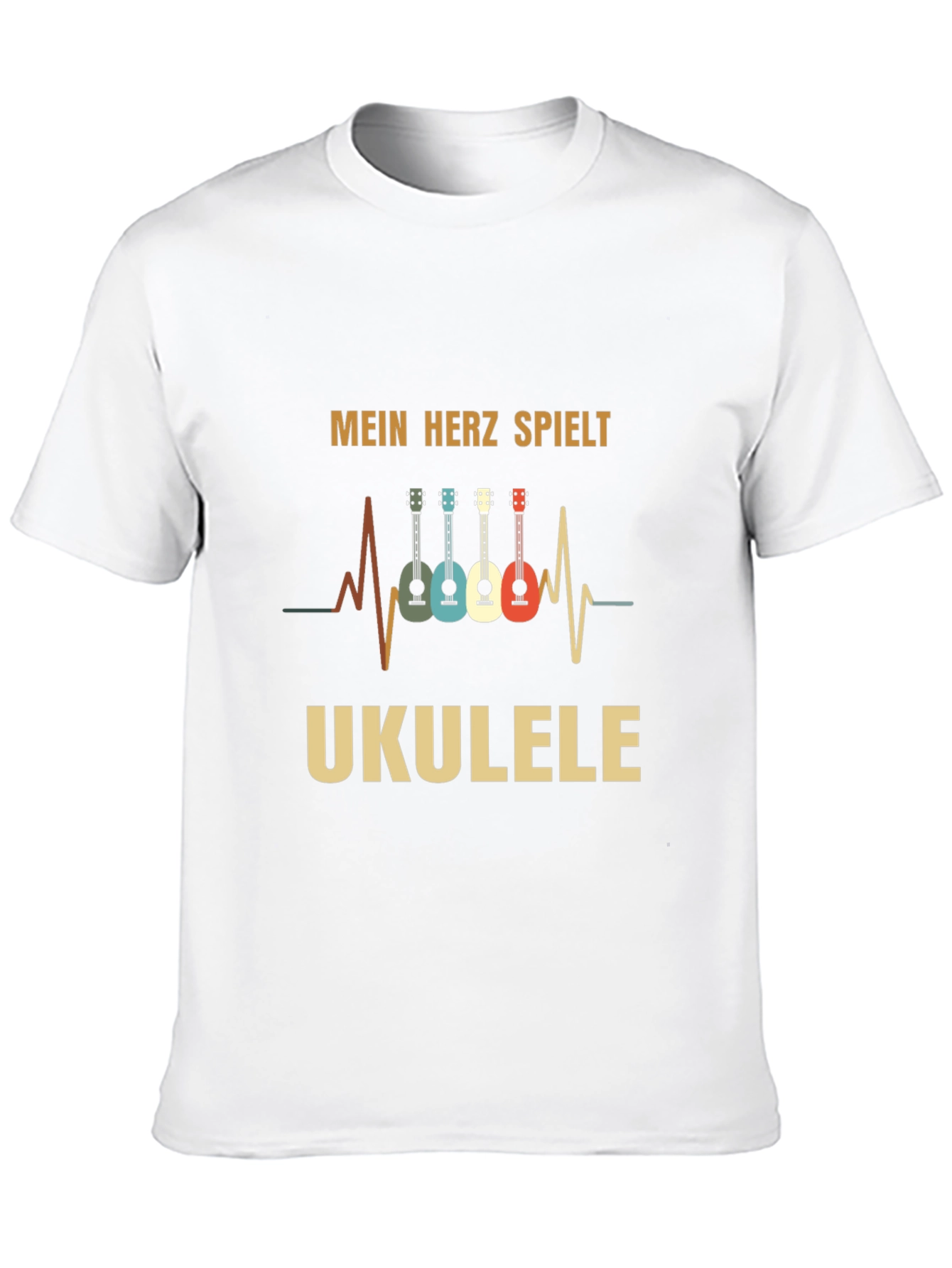 Mein Herz Spielt Ukulele Black T-Shirt