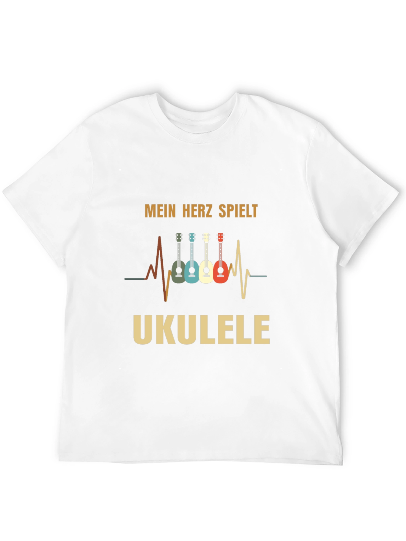 Mein Herz Spielt Ukulele Black T-Shirt
