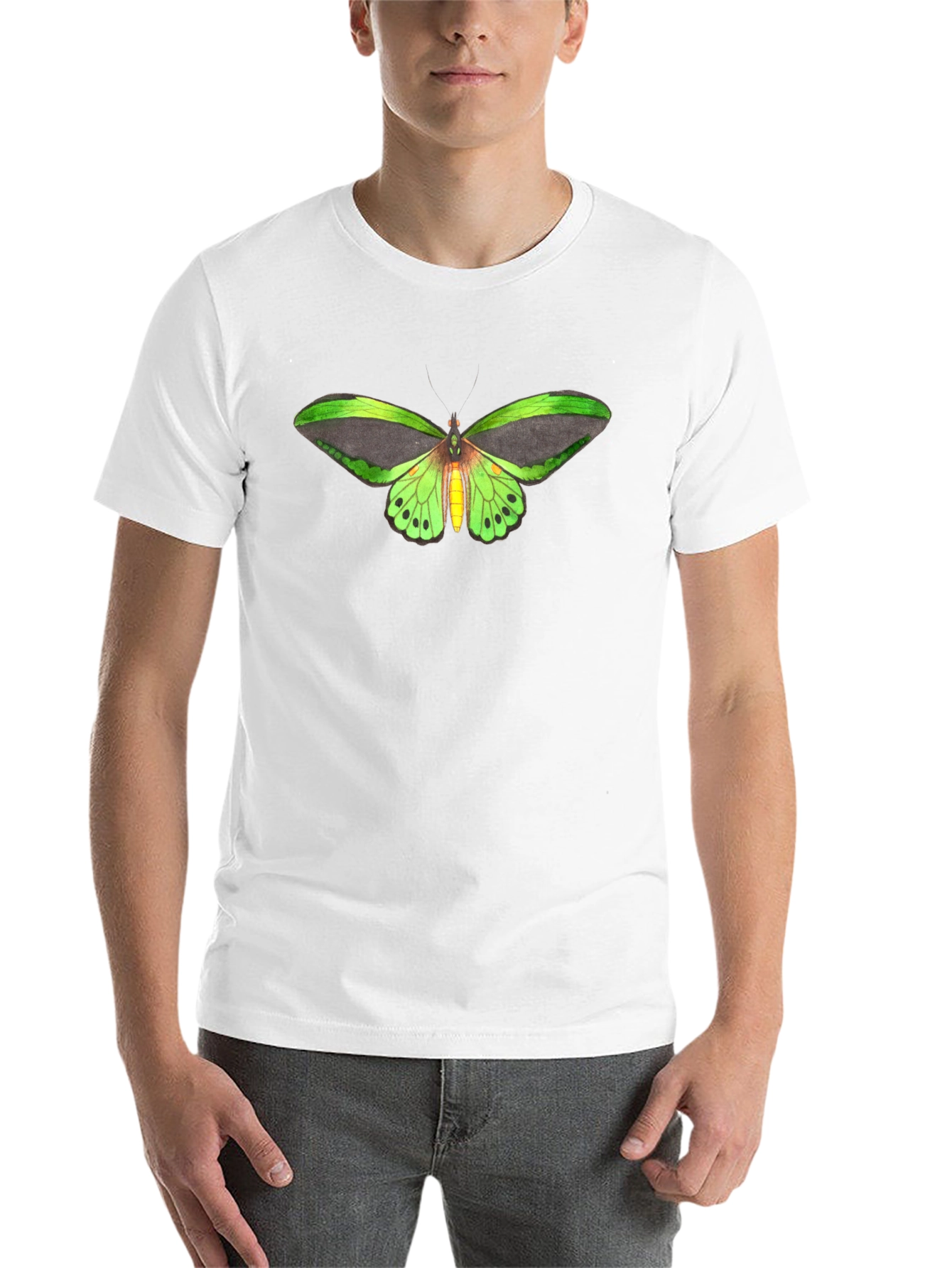 Butterfly Graphic Tee - Black Cotton T-Shirt