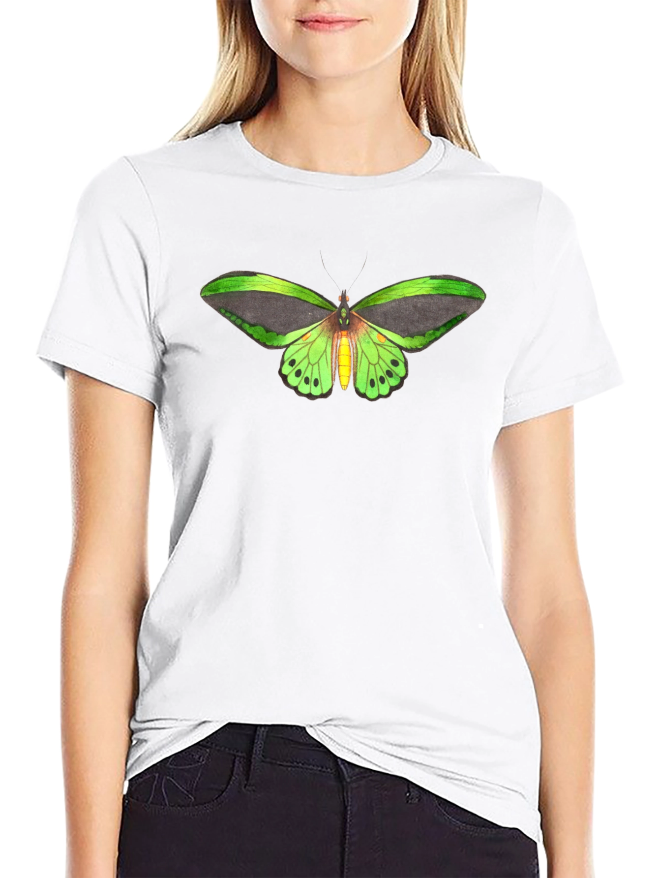 Butterfly Graphic Tee - Black Cotton T-Shirt