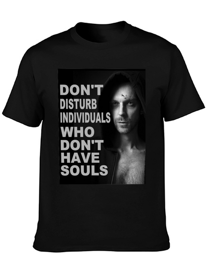 Dont Disturb Souls Graphic Tee - Black Cotton T-Shirt