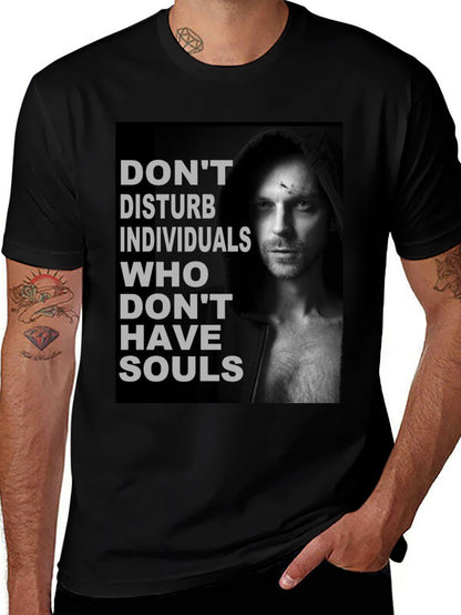 Dont Disturb Souls Graphic Tee - Black Cotton T-Shirt