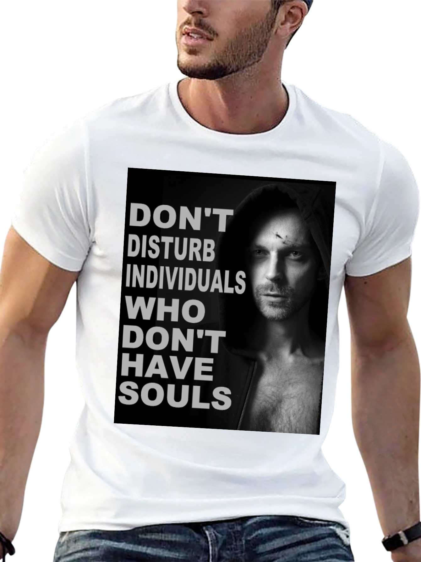 Dont Disturb Souls Graphic Tee - Black Cotton T-Shirt