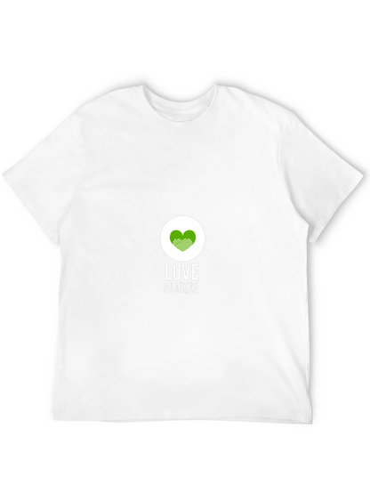 Love Nature Graphic Print Black T-Shirt