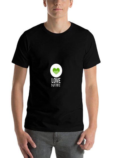 Love Nature Graphic Print Black T-Shirt