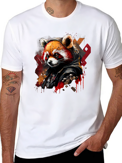 Red Panda Graphic Tee - Urban Style