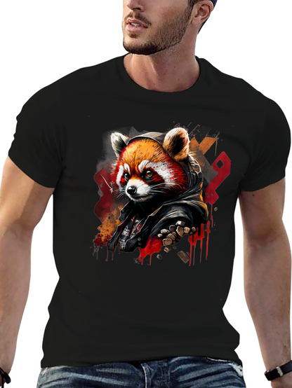 Red Panda Graphic Tee - Urban Style