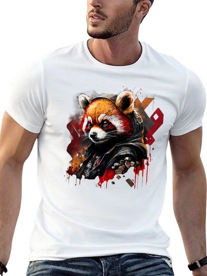 Red Panda Graphic Tee - Urban Style