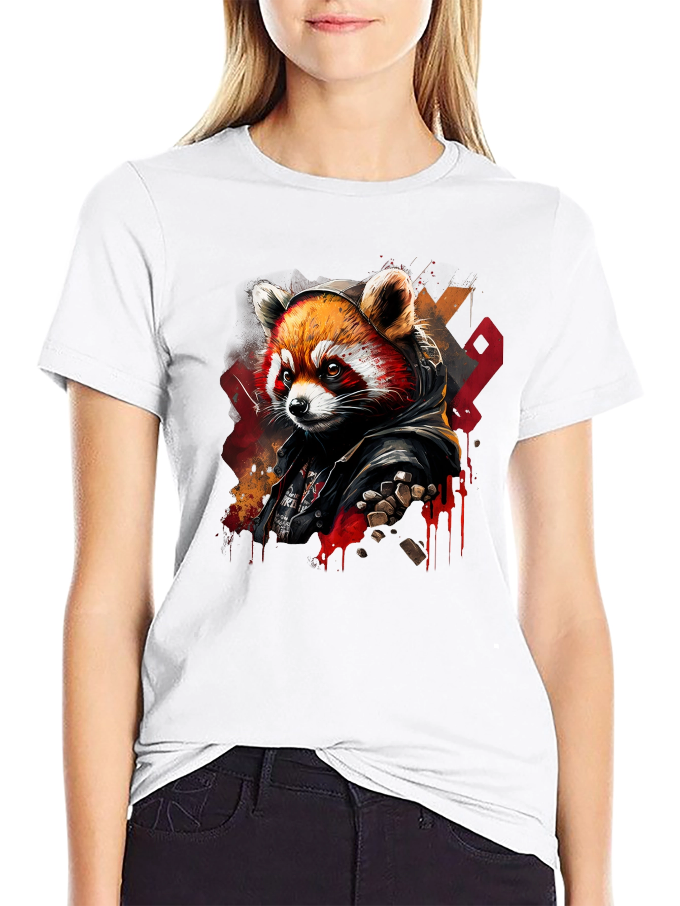 Red Panda Graphic Tee - Urban Style
