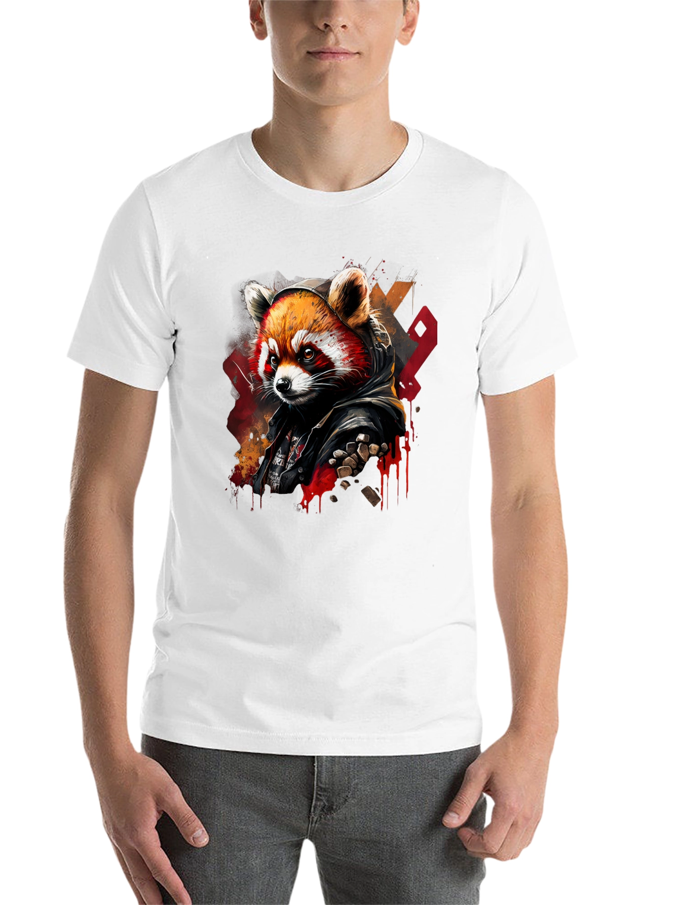 Red Panda Graphic Tee - Urban Style