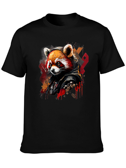 Red Panda Graphic Tee - Urban Style