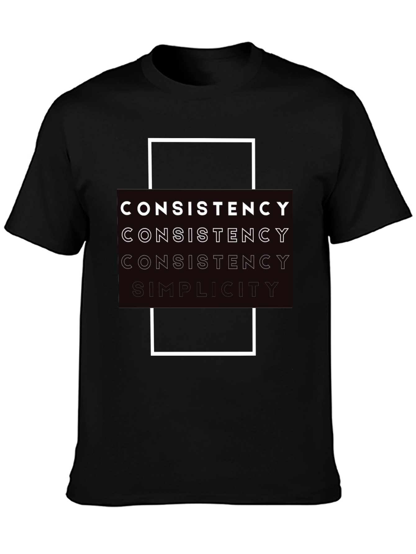 Consistency Simplicity Black Graphic Tee