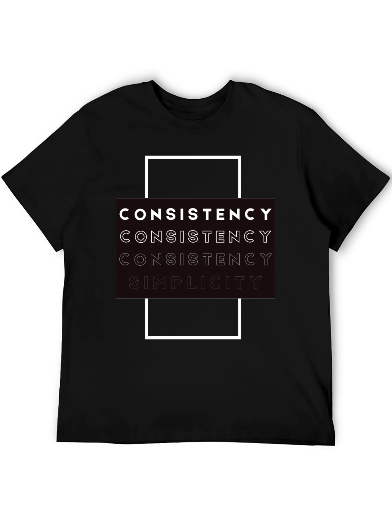 Consistency Simplicity Black Graphic Tee
