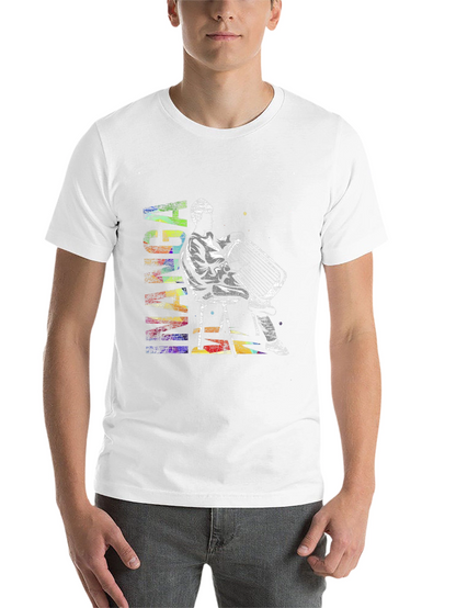 Abstract Accordion Player Graphic T-Shirt