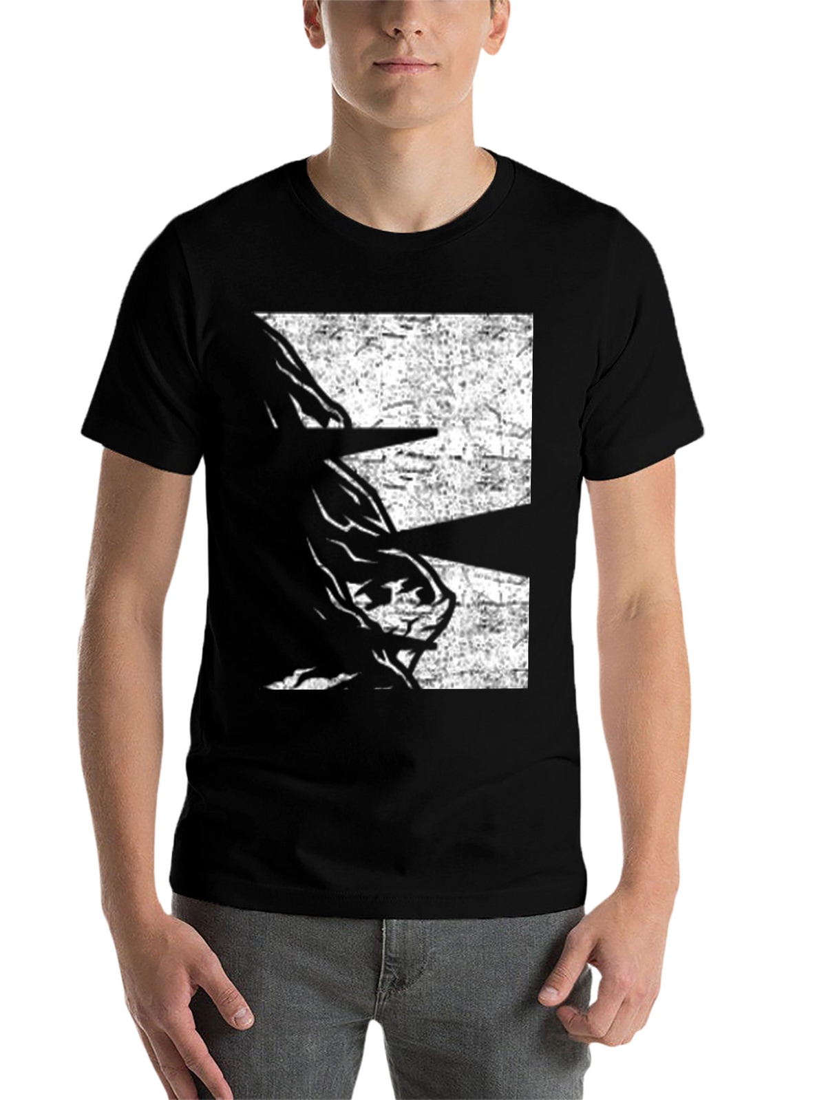 Abstract Graphic Black T-Shirt