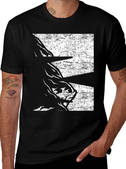 Abstract Graphic Black T-Shirt