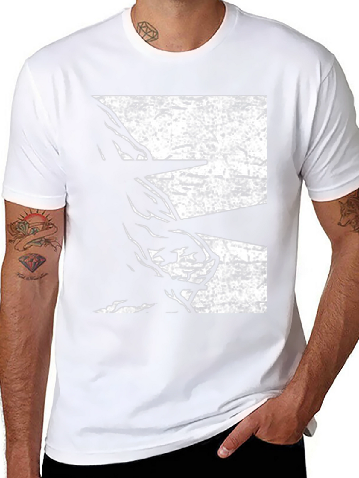 Abstract Graphic Black T-Shirt