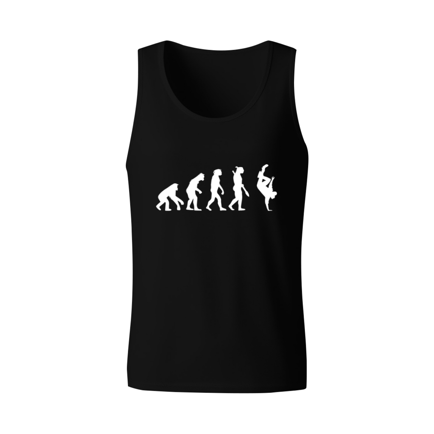 Human Evolution Breakdancer Street Dance Funny Graphic Tank Top