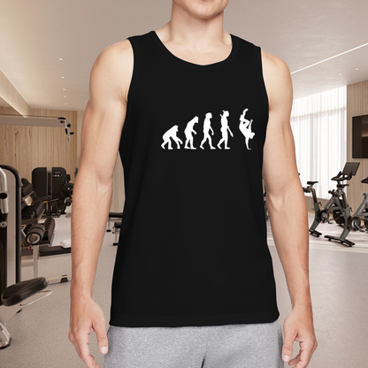 Human Evolution Breakdancer Street Dance Funny Graphic Tank Top