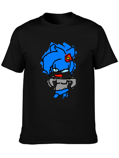 Cartoon Character Black T-Shirt