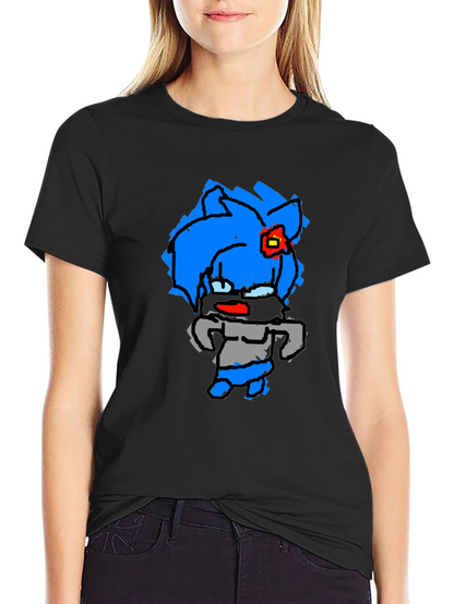 Cartoon Character Black T-Shirt
