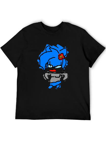 Cartoon Character Black T-Shirt