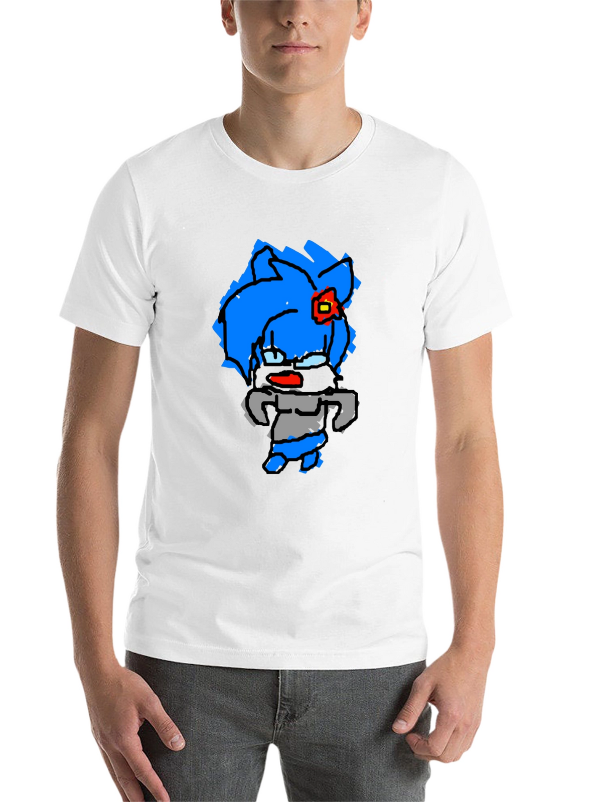 Cartoon Character Black T-Shirt