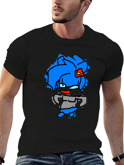 Cartoon Character Black T-Shirt